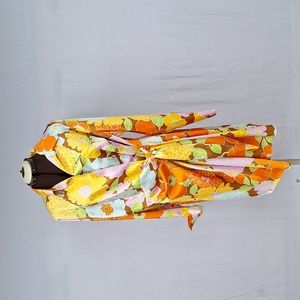 EUC 2X True Wrap Flower Power Dress